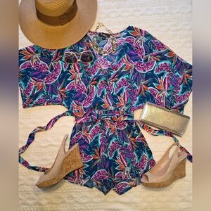 Lulu's Multicolor Leaf Print Dress